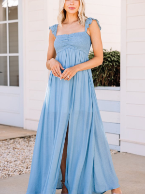 Calling On You Light Blue Maxi Dress