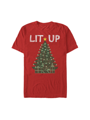 Men's Lost Gods Christmas Lit Up Tree T-shirt