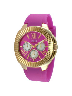 Women's Tko Multiple Function Rubber Strap Watch - Purple