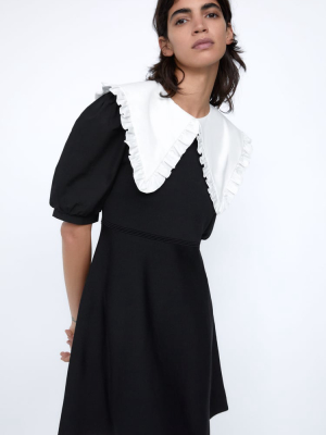 Peter Pan Collar Knit Dress