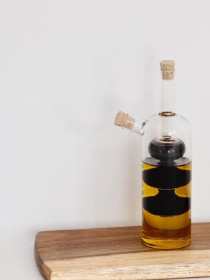 Stacked Oil And Vinegar Cruet Cylinder