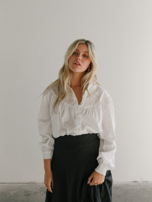 Rowie The Label Elliot Blouse In Bone