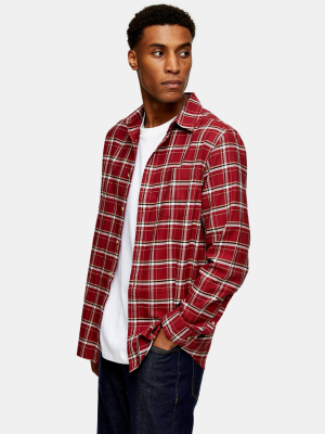 Red Check Slim Shirt