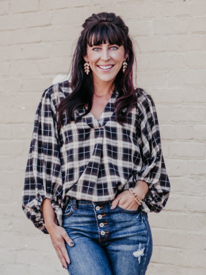 Alexis Plaid Top