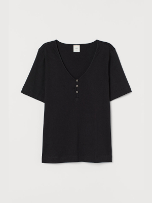 V-neck Jersey Top