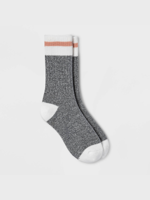 Women's Striped Cuff Super Soft Crew Boot Socks - Universal Thread™ 4-10