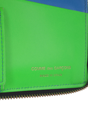 Comme Des Garçons Wallet Super Fluo Zip-around Wallet