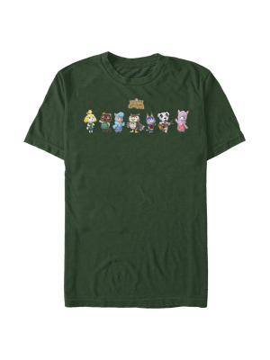 Men's Nintendo Animal Crossing Character Lineup T-shirt