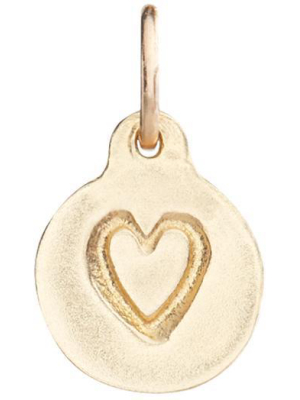 Small Heart Disk Charm