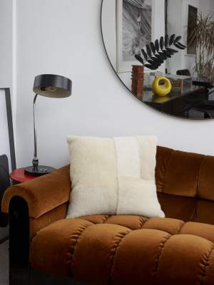 Veda X Mzd Patchwork Shearling Pillow Quartz