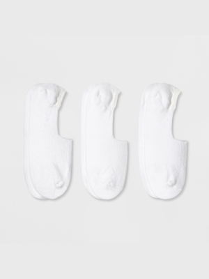 Men's 3pk Liner Socks - Goodfellow & Co™ White 6-12