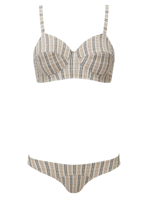 Goldwyn Sand Striped Seersucker Bikini