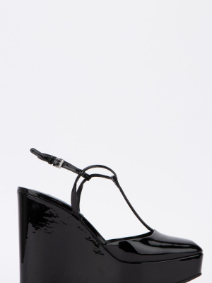 Prada Ankle Strap Wedges