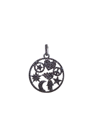 Multi Symbol Pave Bale Charm