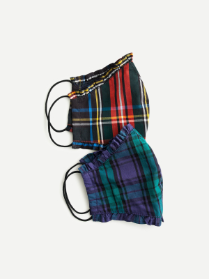 Pack-of-two Nonmedical Face Masks In Tartan