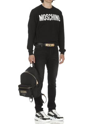 Moschino Logo Plaque Belt