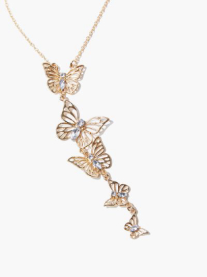 Filigree Butterfly Pendant Necklace