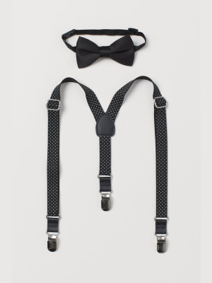 Suspenders And Bow Tie Set