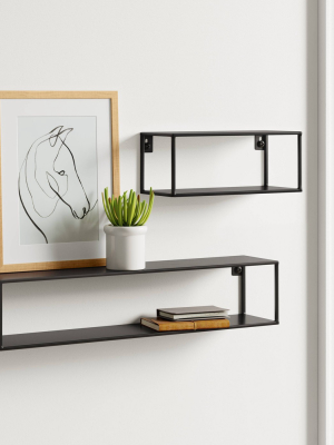 Metal Double Wall Shelf Black - Project 62™