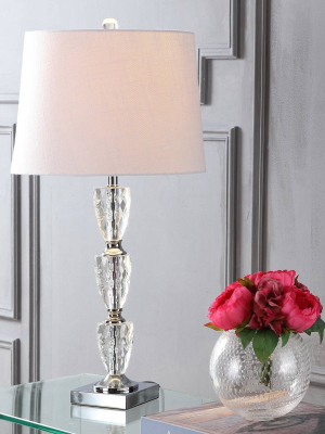 28" Crystal Ellie Table Lamp (includes Led Light Bulb) Clear - Jonathan Y