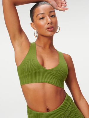 Knit Bralette | Pesto001