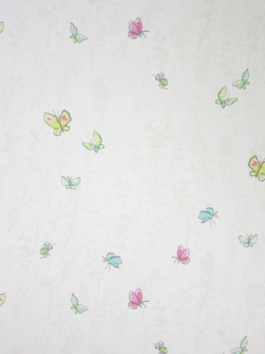 Butterfly Meadow Wallpaper In Gray From The Zagazoo Collection By Osborne & Little