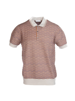 Prada Patterned Polo Shirt