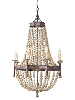 Wood Beaded Chandelier By Southern Living