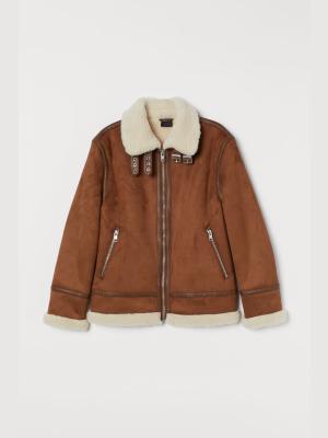 Faux Shearling-lined Jacket