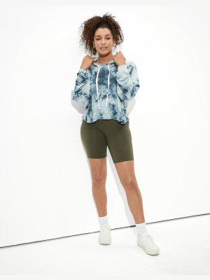 Ae Fleece Cropped Boxy Hoodie