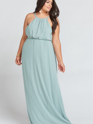 Amanda Maxi Dress ~ Silver Sage Crisp