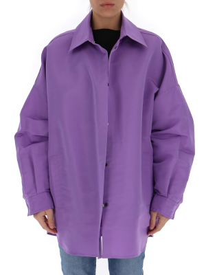 Valentino Faille Oversized Pea Coat