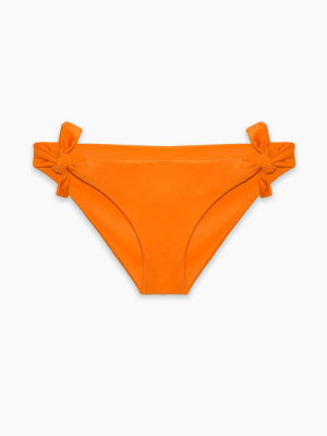 Gia Tie Side Bikini Bottom (curves) - Orange