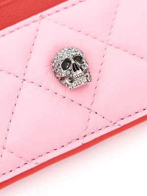 Alexander Mcqueen Skull Quilted Card Holder