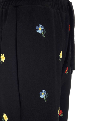 Redvalentino Flower Embroidered Sweatpants