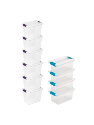 Sterilite 27-quart Storage Container (6 Pack) + Medium Clip Box Tote (4 Pack)