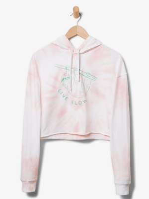 Live Slow Crop Hoodie