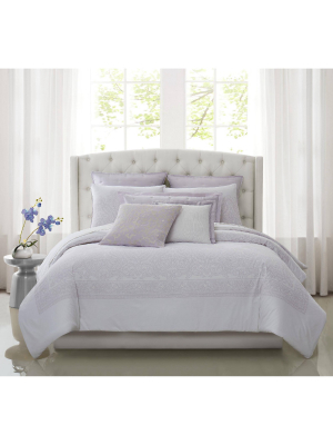 Charisma Medici Comforter Set White/lavender