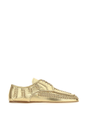 Prada Braided Detail Moccassins