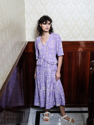 Audrey Dress - Wallpaper Lilac Print