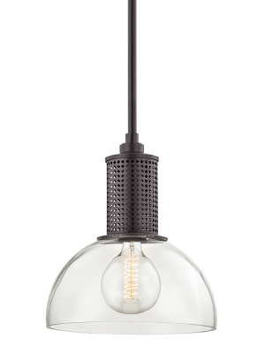 Hudson Valley Lighting Halcyon Pendant - Old Bronze & Clear