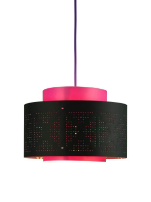 Modern Black Fuchsia Pendant Lamp