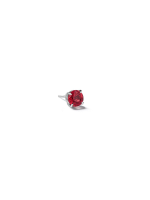 Round Brilliant Cut Ruby Stud – 5mm