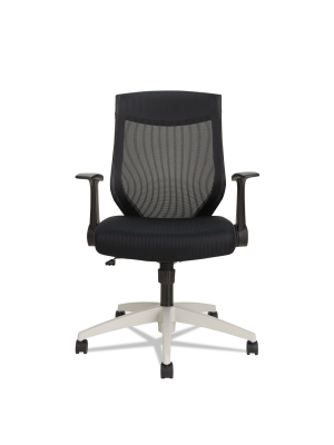 Alera Eb-k Series Synchro Mid-back Mesh Chair, Black/cool Gray Frame Ebk4207