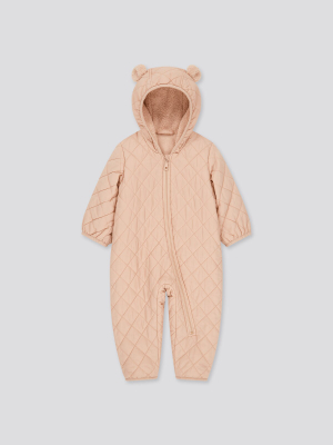 Newborn Warm Padded Long-sleeve One-piece Outfit (online Exclusive)