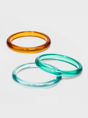 Acrylic Bangle Bracelet 3pc - A New Day™ Aqua