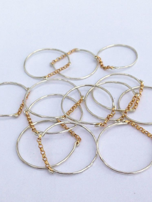 Jenna Delicate Stacking Chain Ring Design By Agapantha