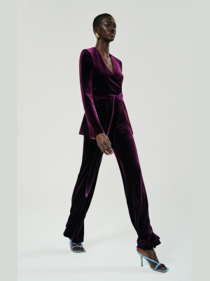 Winter Sun Velvet Wide-leg Trousers