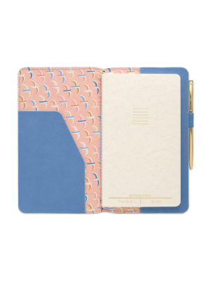 Cornflower Blue Folio With Pen