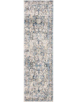 Madison Distressed Gray/ivory Runner Rug